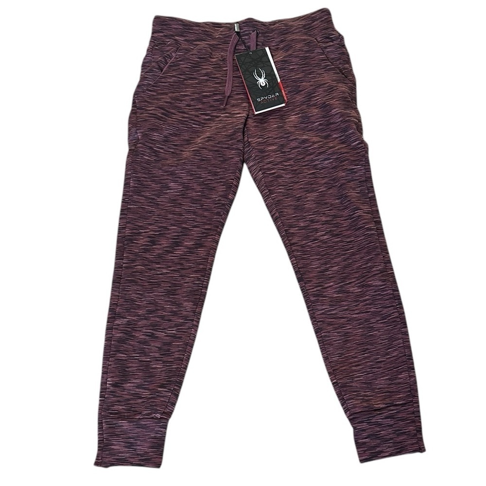 Spyder Active Maroon Purple Joggers with pockets Size Small